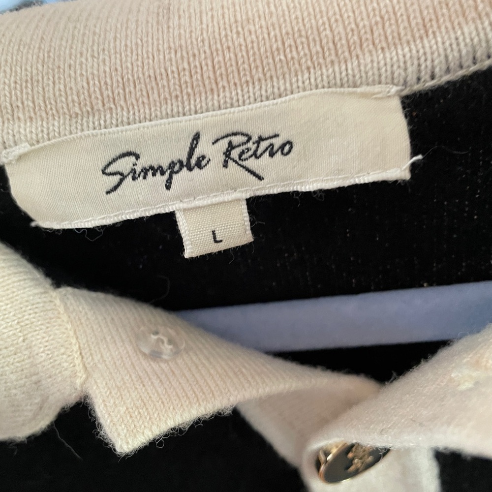 Simple Retro 100% Wool Collared Sweater - Picture 5 of 5